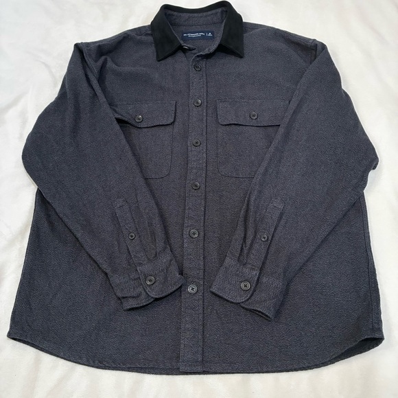 Abercrombie & Fitch Other - Abercrombie & Fitch 90s Oversized Shirt Mens Medium Gray Corduroy Collar Shacket